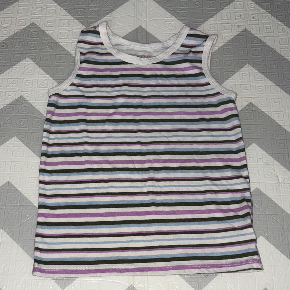 Striped Sleeveless Kids Top 5T
